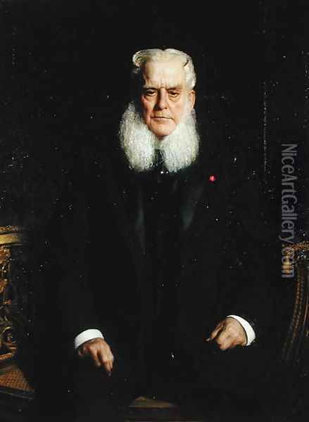 Portrait of Alfred Chauchard (1821-1909) 1896 Oil Painting - Benjamin Jean Joseph Constant