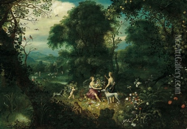 Allegorie Des Herbstes Oil Painting - Abraham Govaerts