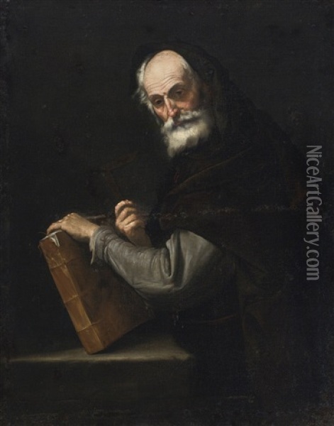 An Architect Oil Painting - Jusepe de Ribera