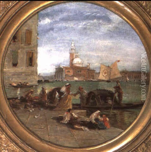 La Guidecca Venezia Oil Painting - James Holland