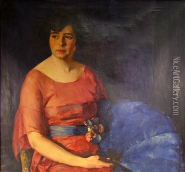 Portrait Of A Woman Oil Painting - Maurice Molarsky