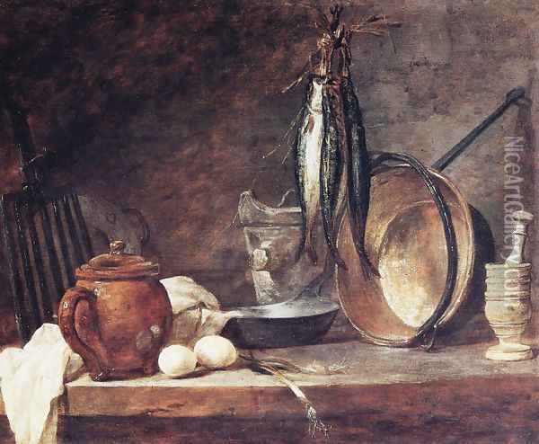 The Fast Day Meal Oil Painting - Jean-Baptiste-Simeon Chardin