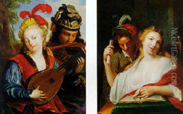 Allegory Of Music Oil Painting - Franz Christoph Janneck