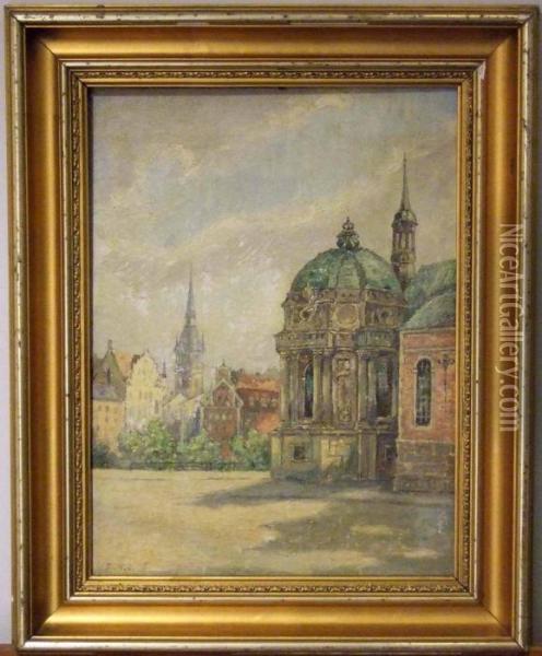 Nordostra Gravkoret, Riddarholmskyrkan. Oil Painting - Frans Wilhelm Odelmark