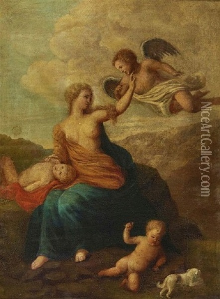 The Heavenly And Earthly Love Oil Painting - Constance (Marie Francoise C. La Martiniere) Mayer