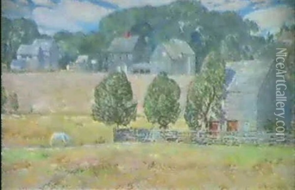 Fithian Farm, East Hampton Oil Painting - Childe Hassam