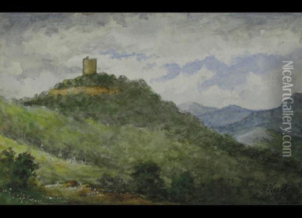Eifellandschaft Mit Burg Oil Painting - Alexander Max Koester