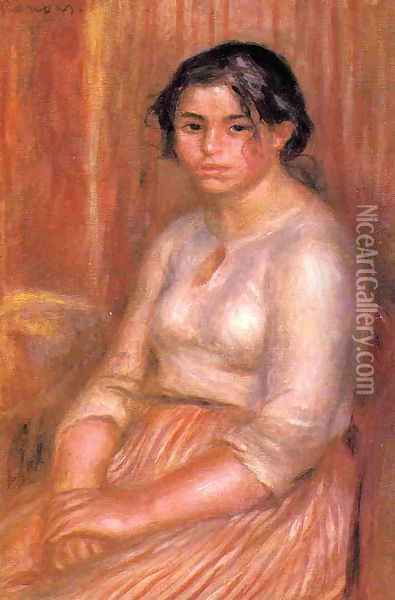 Gabrielle Seated Oil Painting - Pierre Auguste Renoir