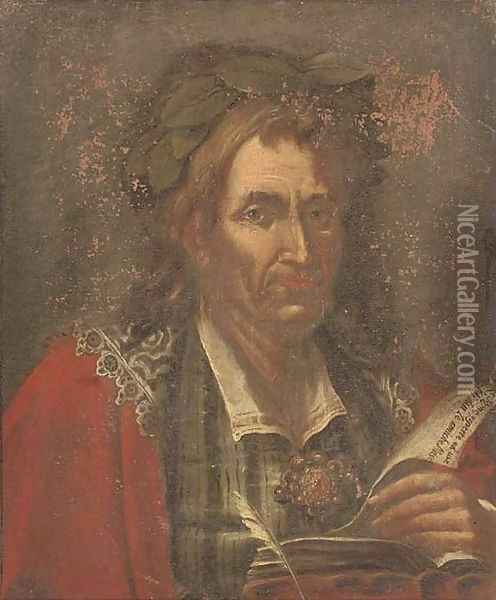 Portrait of a poet Oil Painting - Giacomo Francesco Cipper