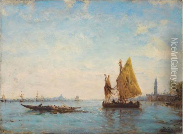 Bragoso Et Sandolo, Lagune A Venise Oil Painting - Felix Ziem
