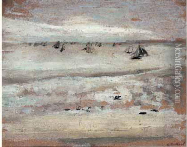 Marine En Normandie Oil Painting - Jean-Edouard Vuillard