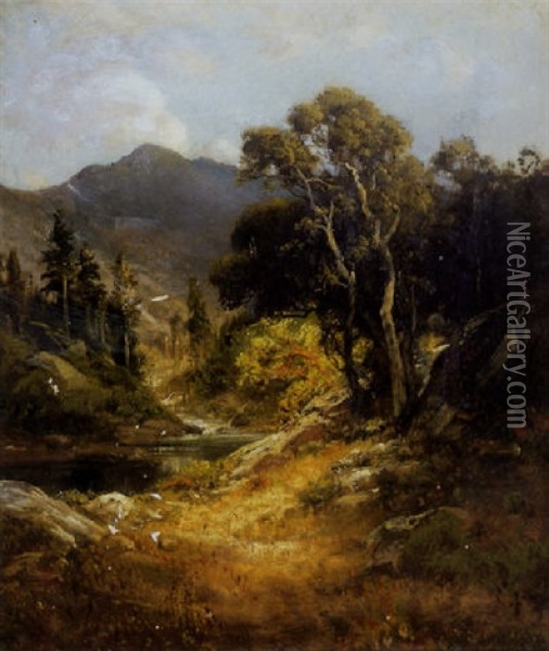 A Sierra Landscape Oil Painting - William Keith