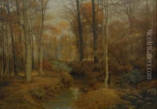 Autumn Landscape Oil Painting - Ernst L. Bartsch