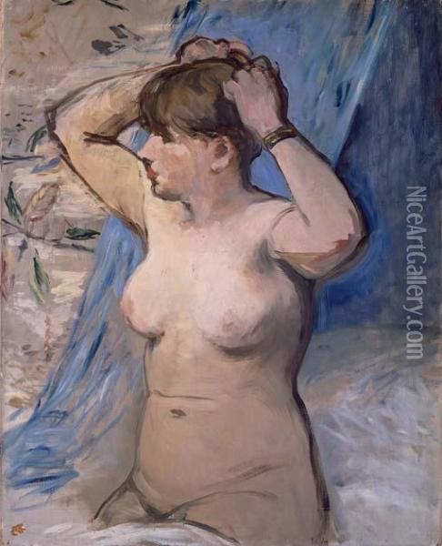 Femme Nue Se Coiffant Oil Painting - Edouard Manet