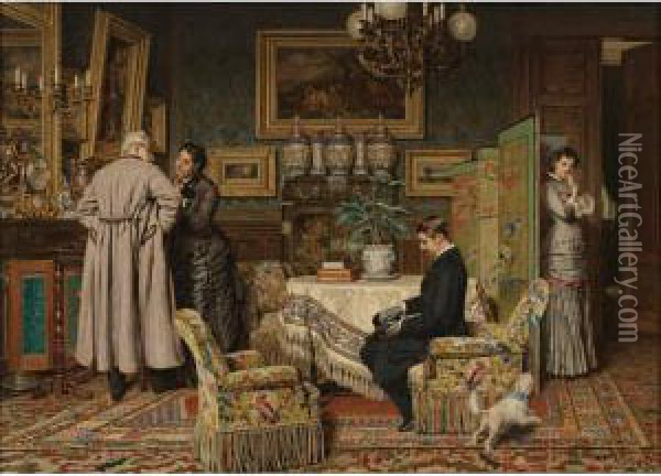The Marriage Proposal Oil Painting - Evert Jan Boks