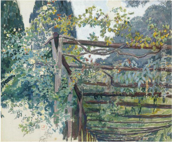 Scene Du Jardin Oil Painting - Theo van Rysselberghe