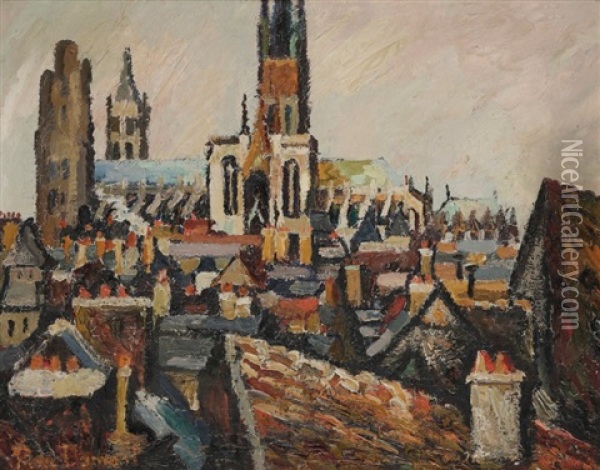 Rouen, La Cathedrale Oil Painting - Pierre Dumont