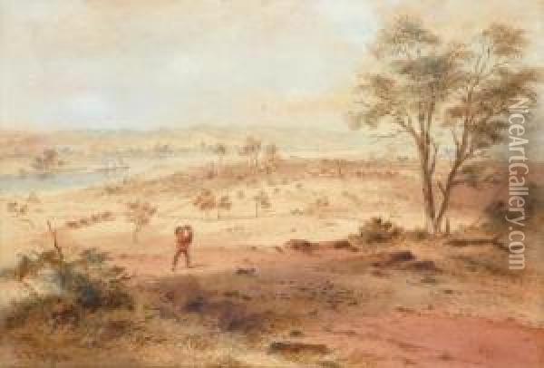 View Of Parramatta Oil Painting - Samuel Thomas Gill