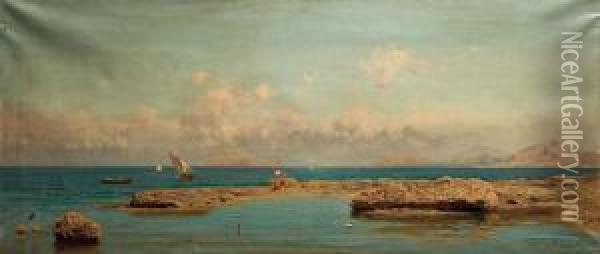 Il Golfo Di Palermo Oil Painting - Francesco Lojacono