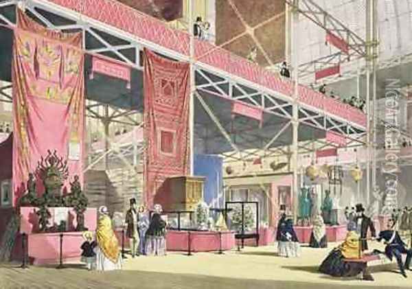 Crystal Palace the Tunis and China Galleries Oil Painting - Joseph Nash