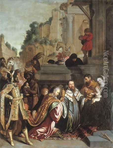 The Adoration of the Magi Oil Painting - Pietro De Lignis