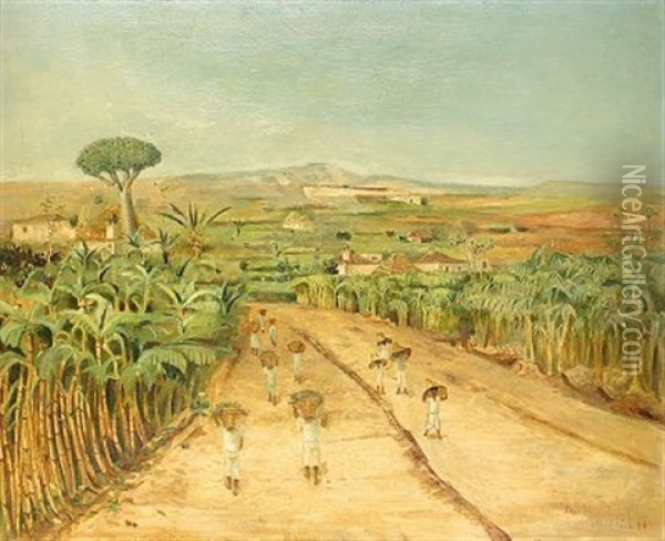 Landskap - Madeira Oil Painting - Eric C. Hallstroem