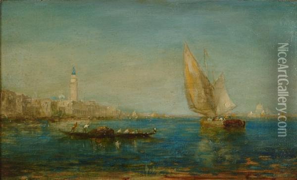 A View Of Venice From Across The Lagoon Oil Painting - Felix Ziem