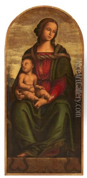 Vierge A L'enfant Oil Painting - Pietro Perugino