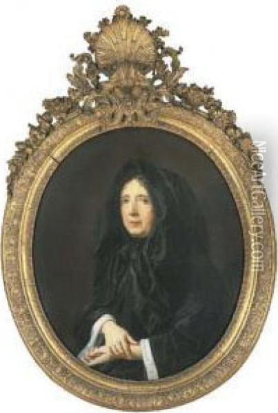 Portrait Presume De Francoise D'aubigne, Marquise De Maintenon Oil Painting - Jean-baptiste Jouvenet