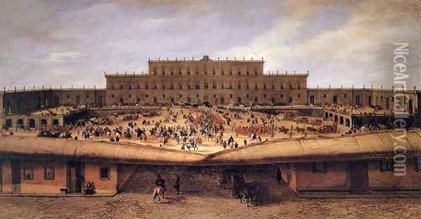 View of the Palazzo Pitti Oil Painting - Pandolfo Reschi