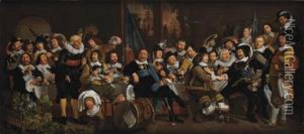 Helst The Celebration Of The Peace Of Munster Oil Painting - Bartholomeus Van Der Helst