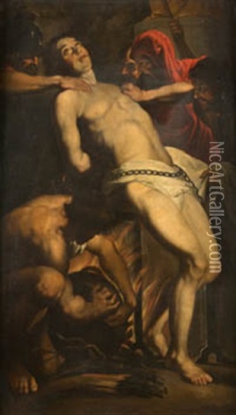 Martirio De San Lorenzo (after Cornelis De Vos) Oil Painting - Jan Boeckhorst