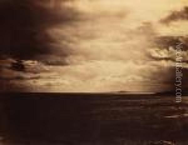 Ciel Charge. Mer Mediterranee No. 16 Oil Painting - Gustave Le Gray