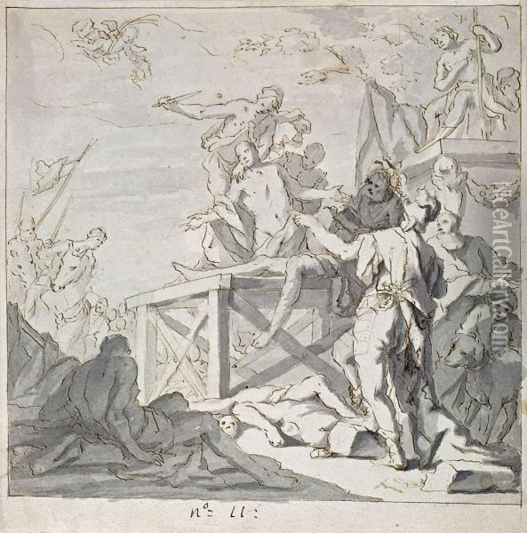 Opferungsszene Oil Painting - Giovanni Antonio De Pieri