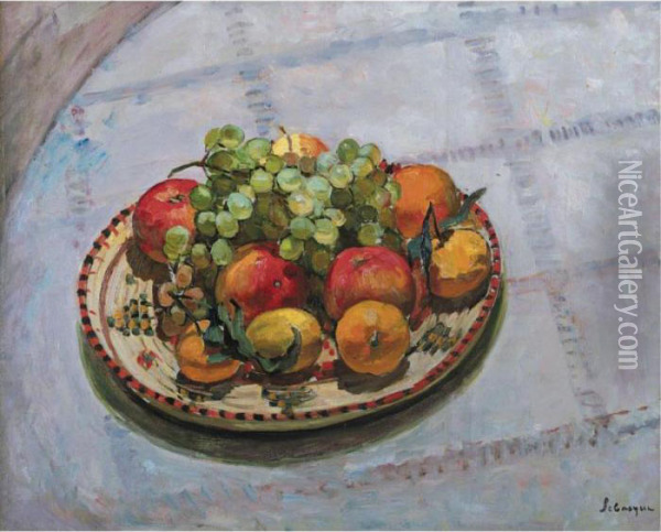 Le Plateau De Fruits Oil Painting - Henri Lebasque