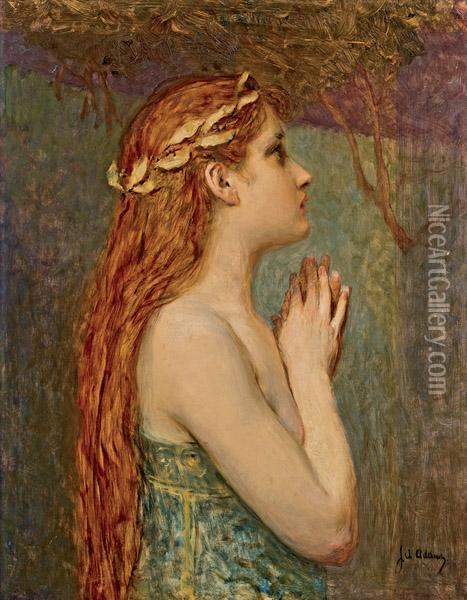 Madchen Mit Roten Haaren Oil Painting - John Quincy Adams