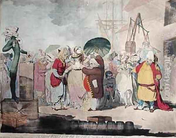 A Sale of English Beauties in the East Indies Oil Painting - James Gillray