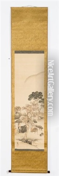 Ink And Color On Silk Painting Oil Painting - Matsumura Goshun