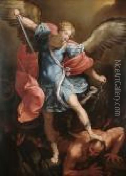 The Archangel Saint Michael Oil Painting - Guido Reni