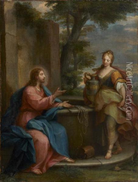 Le Christ Et La Samaritaine Oil Painting - Benedetto Luti