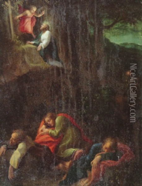 Le Christ Au Jardin Des Oliviers Oil Painting - Francesco Maria Rondani