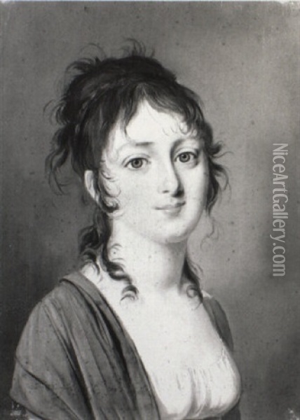 Portrait De La Comtesse Francois De Sainte Aldegonde Oil Painting - Louis Leopold Boilly