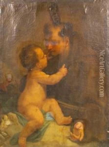 Sant'antonio Da Padova Oil Painting - Pietro Liberi