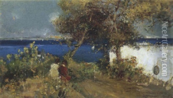Scorcio Di Ischia, 1907 Oil Painting - Giuseppe Casciaro