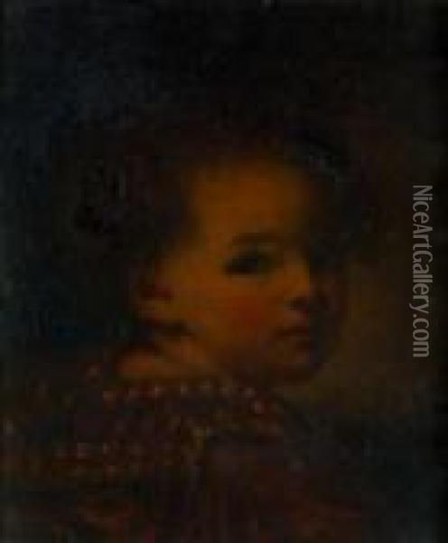 Portrait De Jeune Enfant Oil Painting - Jean-Alexis Grimou