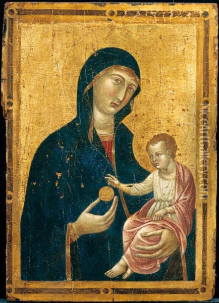 Madonna Col Bambino Oil Painting - Agostino di Duccio