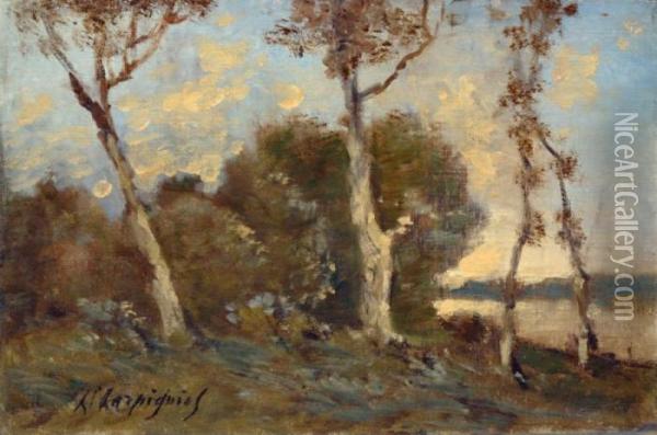 Arbres Oil Painting - Henri-Joseph Harpignies
