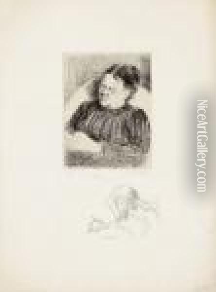 Grand-mere (la Femme De L'artiste) Oil Painting - Camille Pissarro