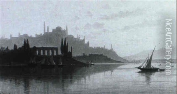 Konstantinopel Oil Painting - Hermann David Salomon Corrodi