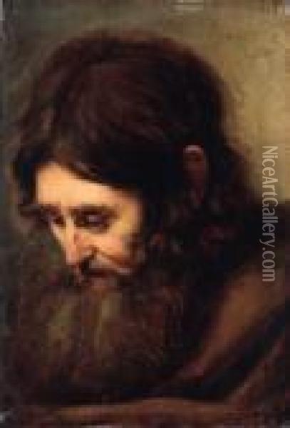A Bearded Man, Head-and-shoulders Oil Painting - Rembrandt Van Rijn